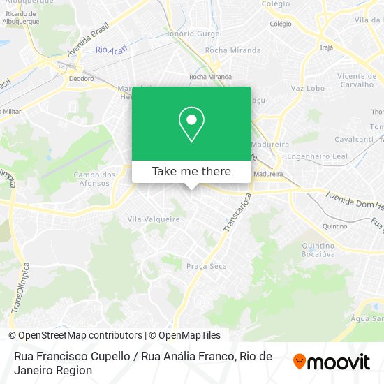 Rua Francisco Cupello / Rua Anália Franco map
