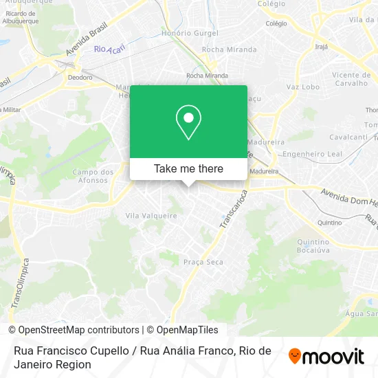 Rua Francisco Cupello / Rua Anália Franco map