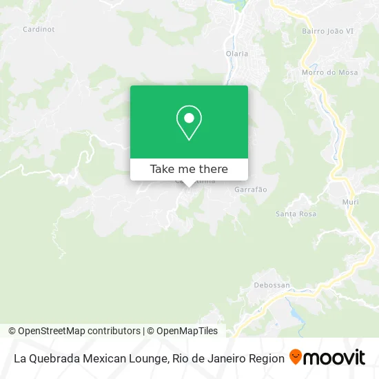 La Quebrada Mexican Lounge map