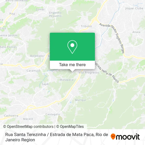 Rua Santa Terezinha / Estrada de Mata Paca map