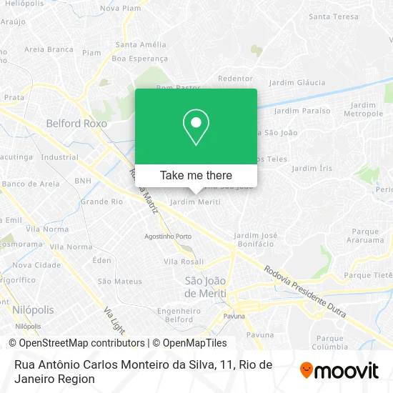 Rua Antônio Carlos Monteiro da Silva, 11 map