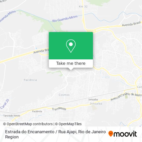 Estrada do Encanamento / Rua Ajapi map