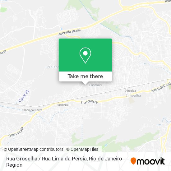 Mapa Rua Groselha / Rua Lima da Pérsia