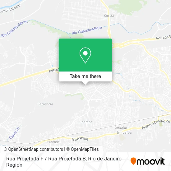 Rua Projetada F / Rua Projetada B map