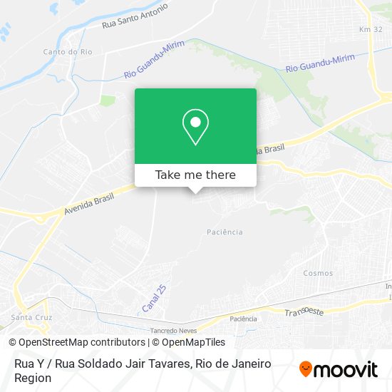Rua Y / Rua Soldado Jair Tavares map
