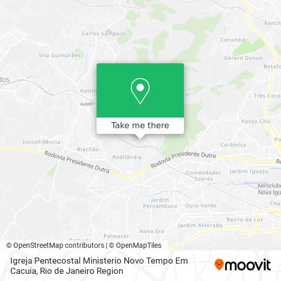 Igreja Pentecostal Ministerio Novo Tempo Em Cacuia map