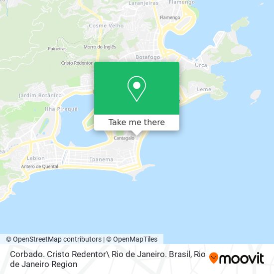Mapa Corbado. Cristo Redentor\ Rio de Janeiro. Brasil