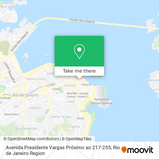 Mapa Avenida Presidente Vargas Próximo ao 217-255
