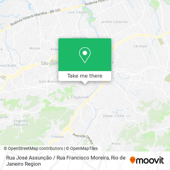 Mapa Rua José Assunção / Rua Francisco Moreira