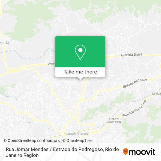 Mapa Rua Jomar Mendes / Estrada do Pedregoso