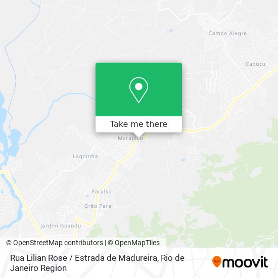 Mapa Rua Lilian Rose / Estrada de Madureira