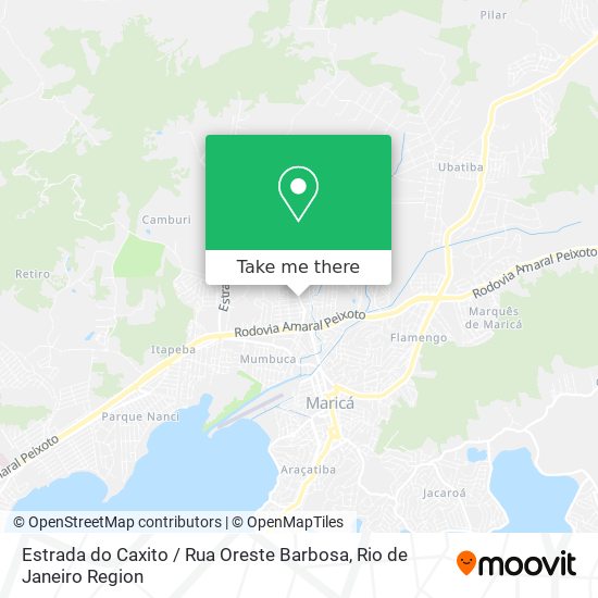 Mapa Estrada do Caxito / Rua Oreste Barbosa