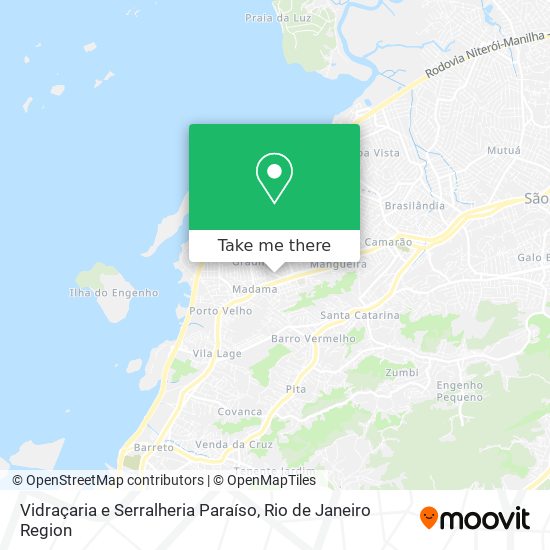 Mapa Vidraçaria e Serralheria Paraíso