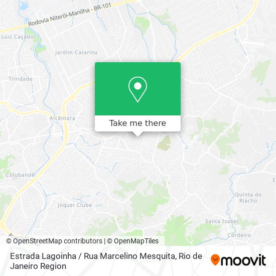 Mapa Estrada Lagoinha / Rua Marcelino Mesquita