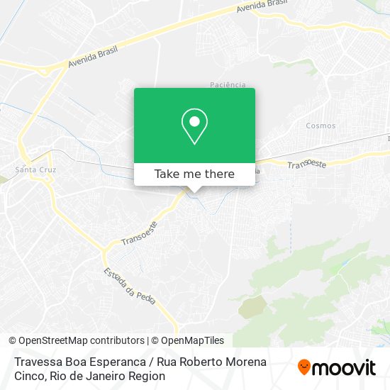 Travessa Boa Esperanca / Rua Roberto Morena Cinco map