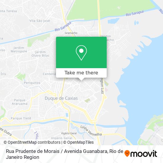 Mapa Rua Prudente de Morais / Avenida Guanabara