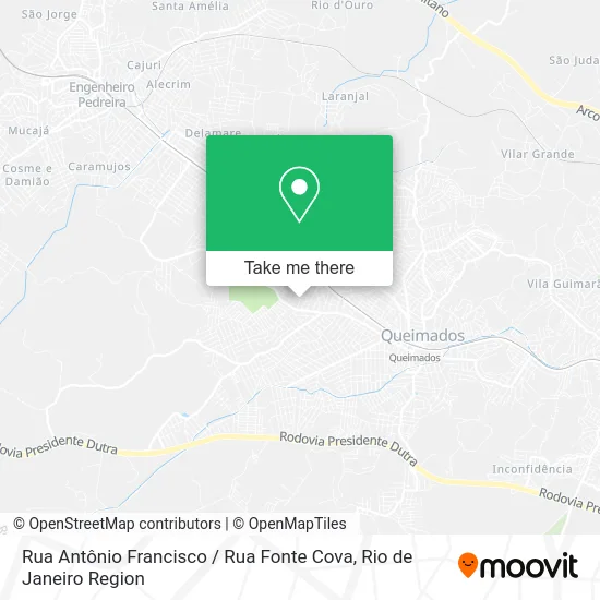 Rua Antônio Francisco / Rua Fonte Cova map