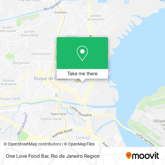 One Love Food Bar map