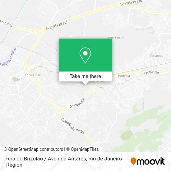 Rua do Brizolão / Avenida Antares map