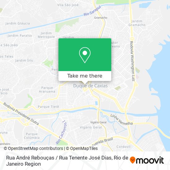 Mapa Rua André Rebouças / Rua Tenente José Dias