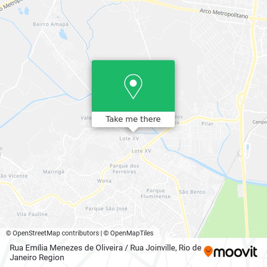 Mapa Rua Emília Menezes de Oliveira / Rua Joinville