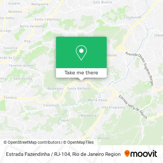 Estrada Fazendinha / RJ-104 map