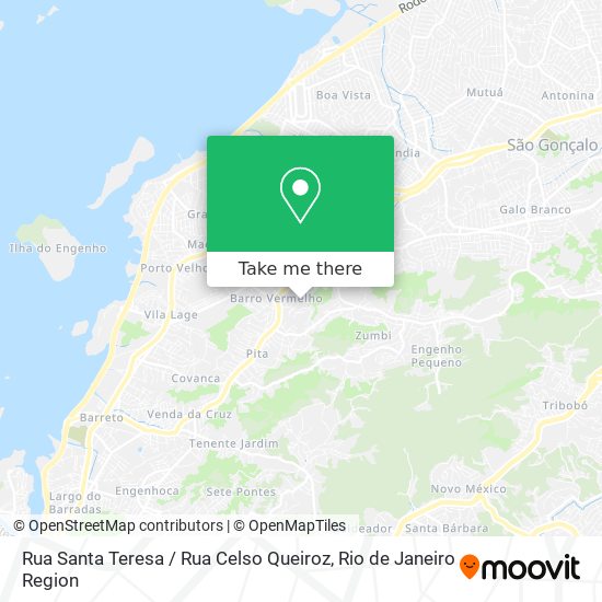 Mapa Rua Santa Teresa / Rua Celso Queiroz