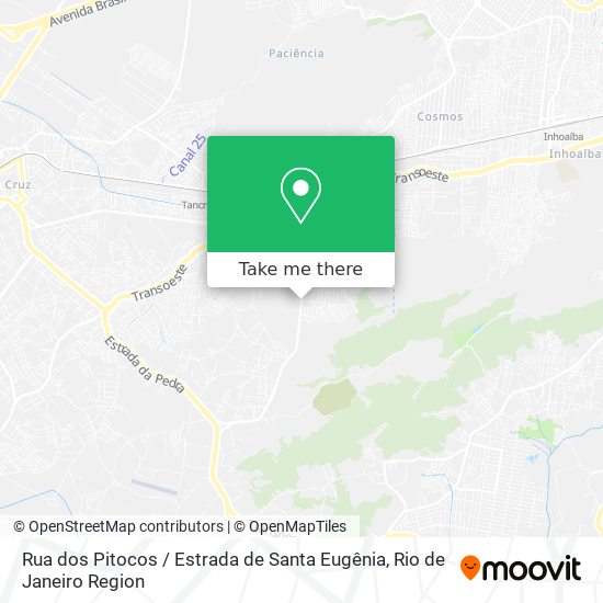 Rua dos Pitocos / Estrada de Santa Eugênia map