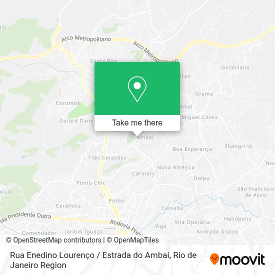 Rua Enedino Lourenço / Estrada do Ambaí map