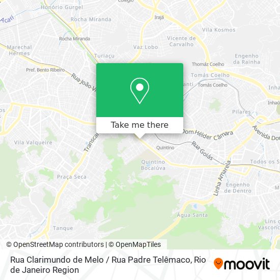 Mapa Rua Clarimundo de Melo / Rua Padre Telêmaco