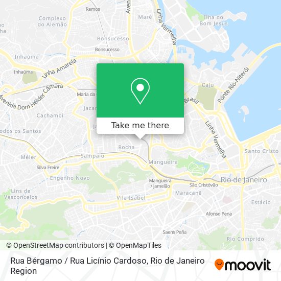 Mapa Rua Bérgamo / Rua Licínio Cardoso