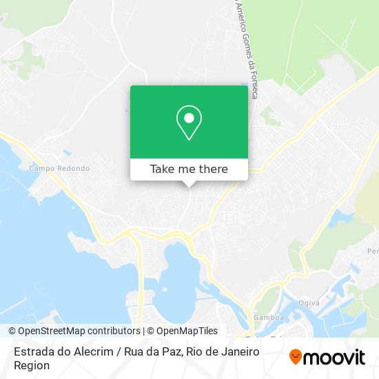 Mapa Estrada do Alecrim / Rua da Paz