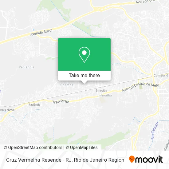 Cruz Vermelha Resende - RJ map