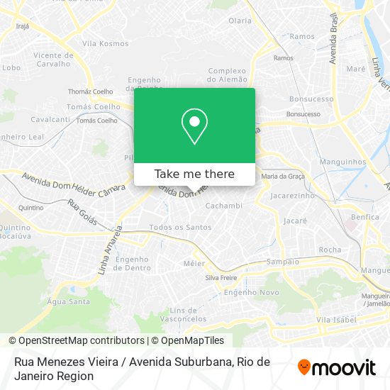 Rua Menezes Vieira / Avenida Suburbana map