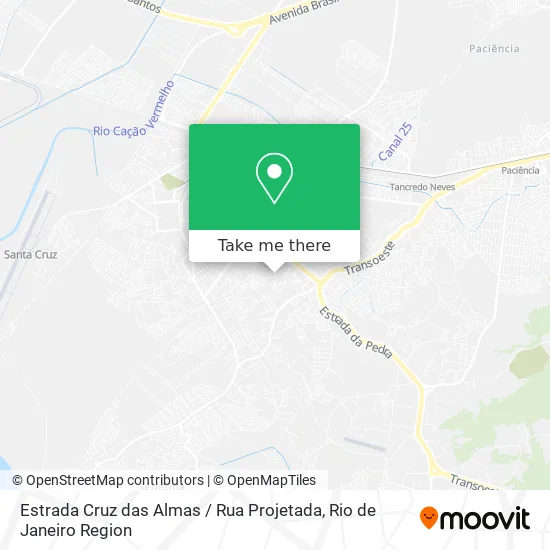 Estrada Cruz das Almas / Rua Projetada map