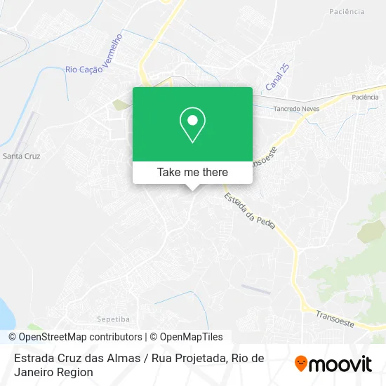 Estrada Cruz das Almas / Rua Projetada map