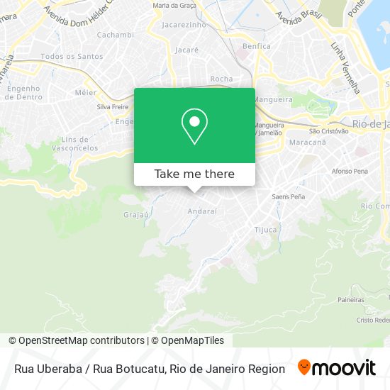 Rua Uberaba / Rua Botucatu map