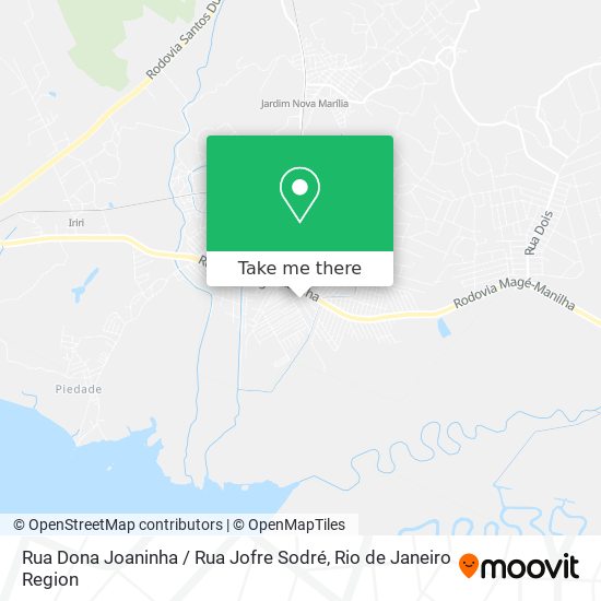 Mapa Rua Dona Joaninha / Rua Jofre Sodré