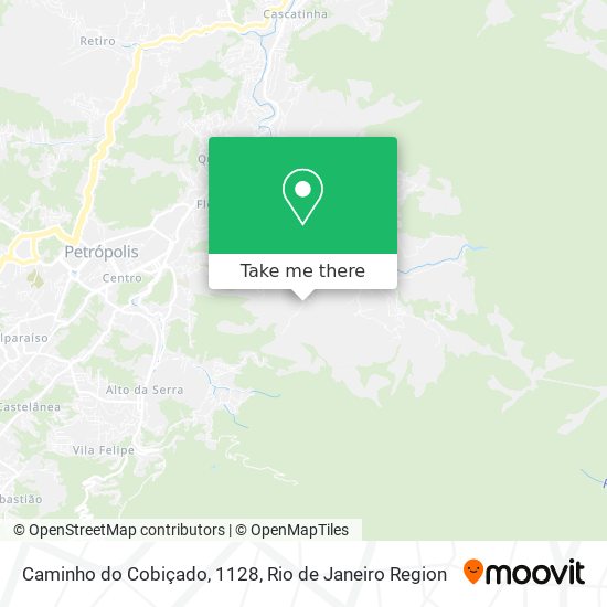 Caminho do Cobiçado, 1128 map