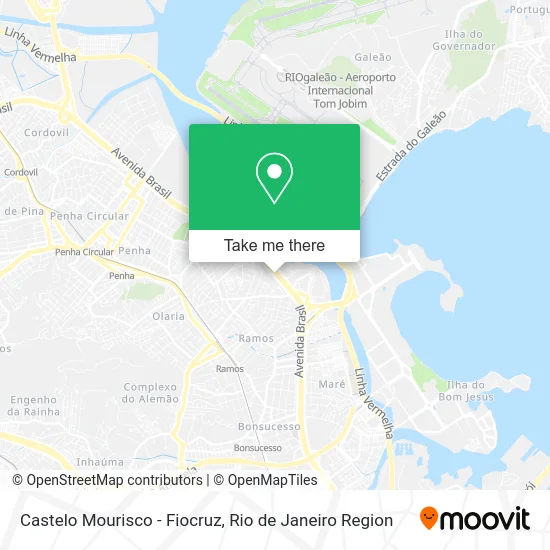 Castelo Mourisco - Fiocruz map