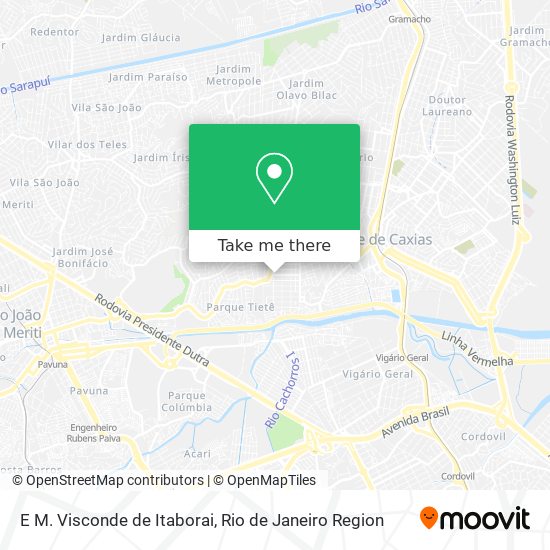 E M. Visconde de Itaborai map