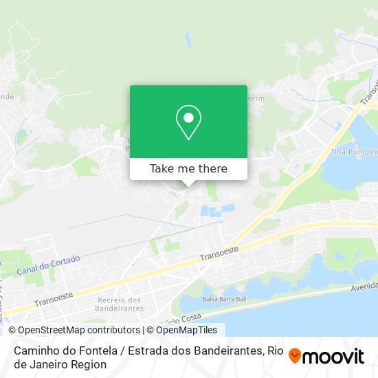 Mapa Caminho do Fontela / Estrada dos Bandeirantes