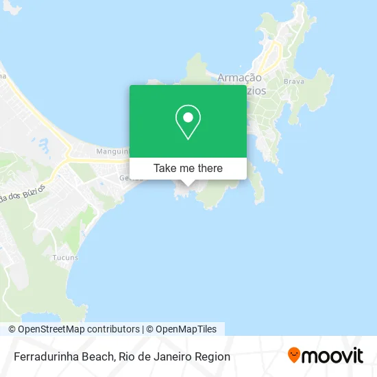 Ferradurinha Beach map