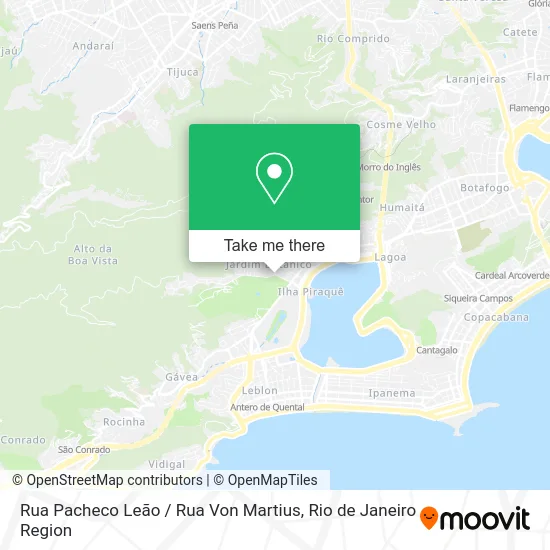 Rua Pacheco Leão / Rua Von Martius map
