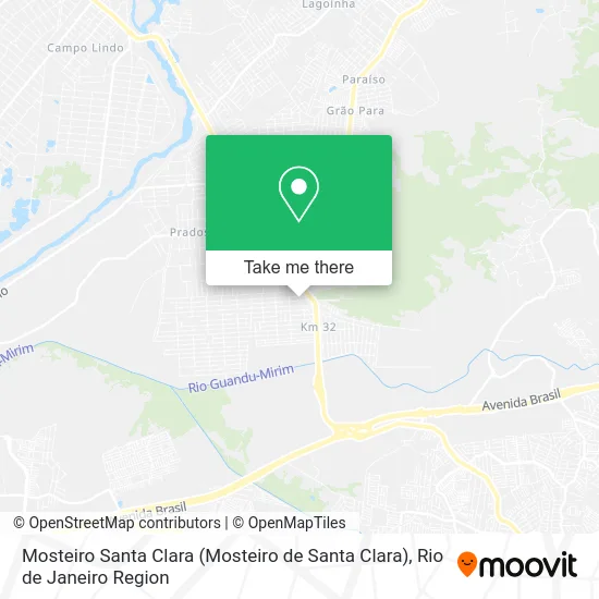 Mosteiro Santa Clara map
