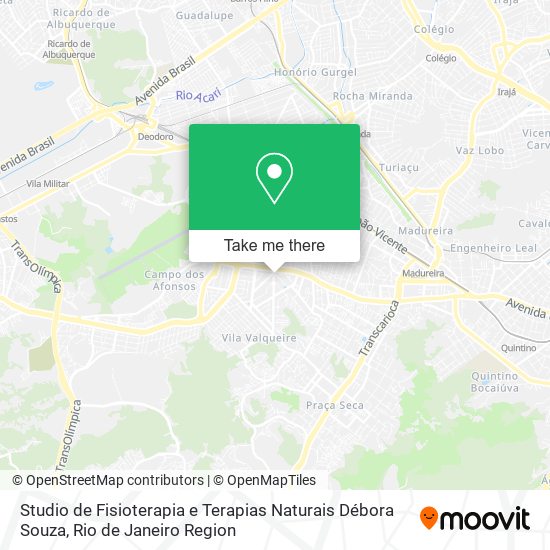 Mapa Studio de Fisioterapia e Terapias Naturais Débora Souza