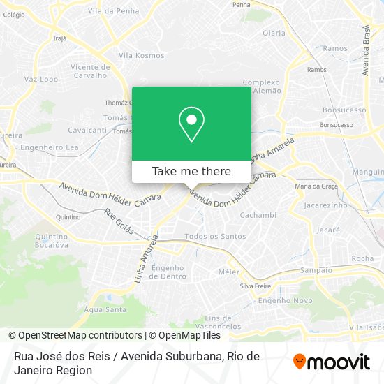 Rua José dos Reis / Avenida Suburbana map