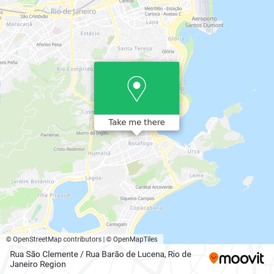 Mapa Rua São Clemente / Rua Barão de Lucena