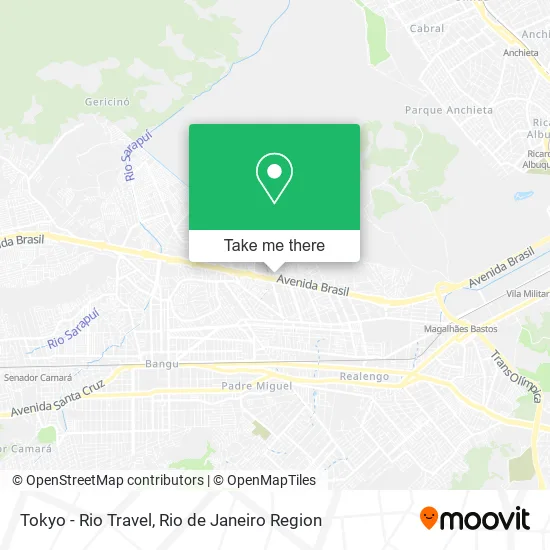 Tokyo - Rio Travel map