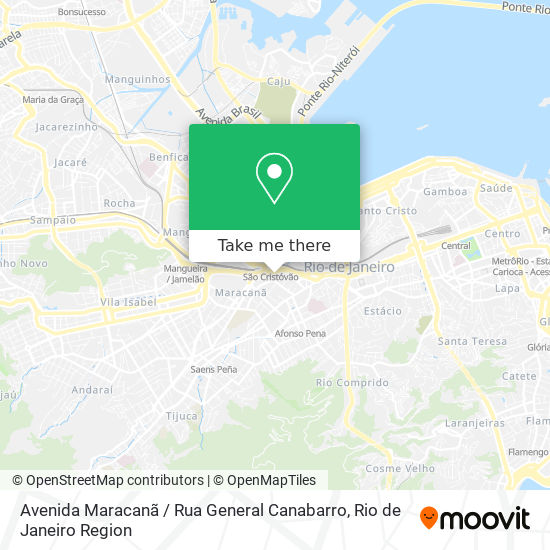 Mapa Avenida Maracanã / Rua General Canabarro